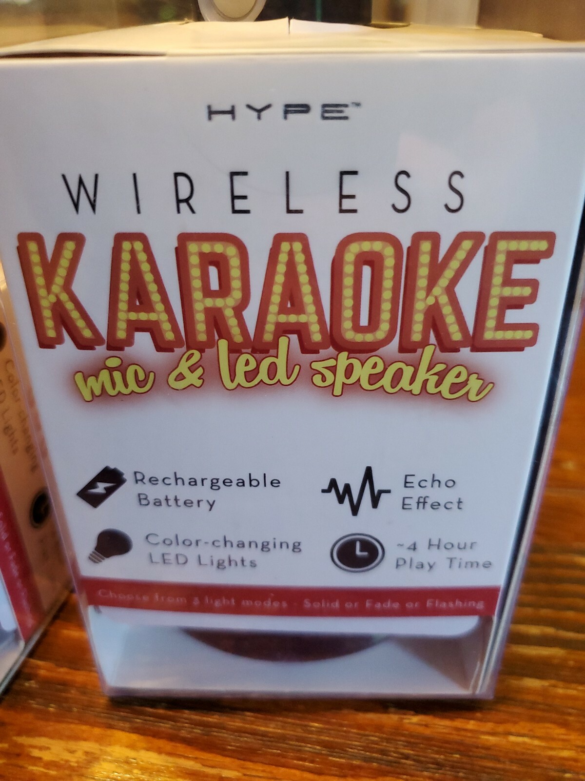 hype wireless karaoke mic & led speaker