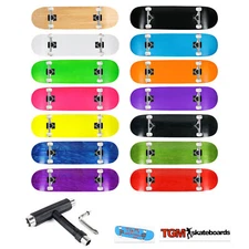 TGM Skateboard Complete with Skate T-Tool and Stickers - Choose Color and Size
