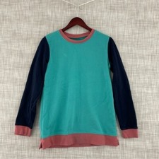 Vintage Land's End Women S 6-8 Long Sleeve color block sweatshirt stains 0505