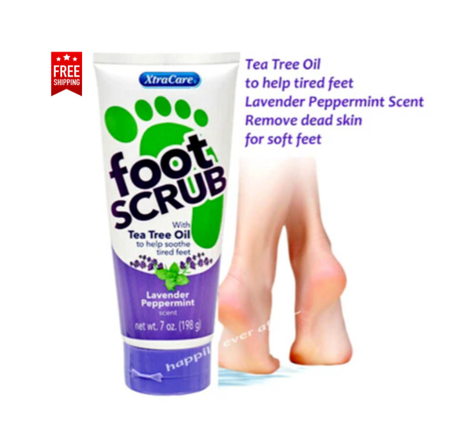 XtraCare Foot Scrub/ Foot Lotion With Tea Tree Oil Lavender Peppermint