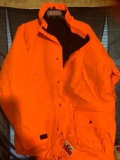HFC Equipment Blaze Orange Hunting Lined Jacket and  Bibs Size XL NEW
