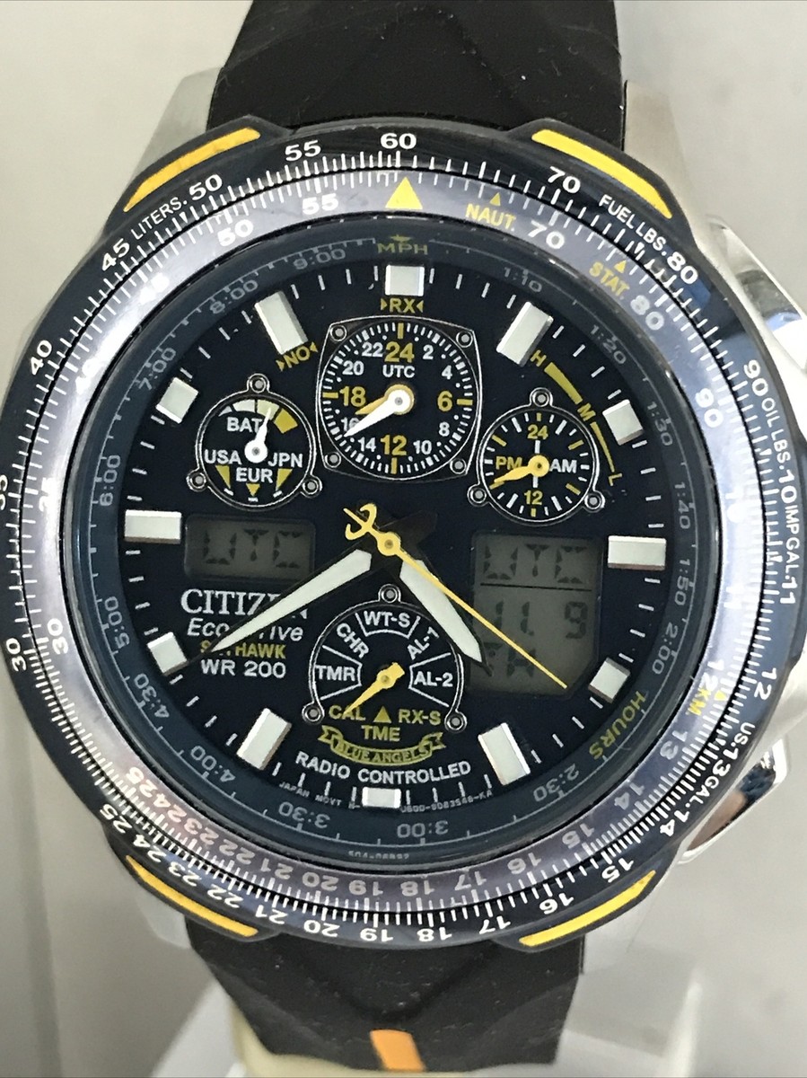 Citizen Men's Eco-Drive Blue Angels Skyhawk A-T Alarm R.Strap