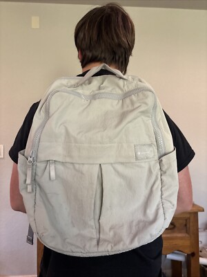 Lululemon Athletica Backpack Laptop Bag Light Gray