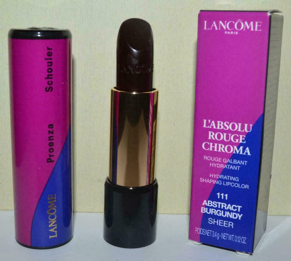 LANCOME Abstract Burgundy Sheer #111 L'Absolu Rouge Chroma Lipstick NEW 3.4g