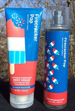 Bath  Body Works FIRECRACKER POP Fine Fragrance Mist  Body Cream SET of 2 NEW