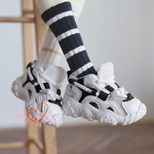 Sports Shoes Clunky Sneaker Holes Good Sole for 1/4 1/3 BJD Doll Black White