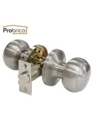 Probrico Hallway Closet Satin Nickel Passage Keyless Door Knobs Handles. 5pk