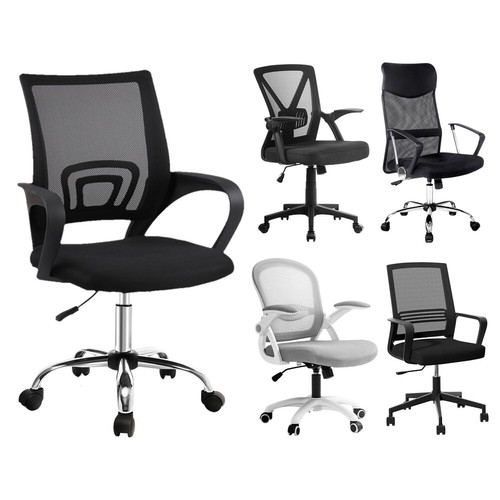 Artiss Office Chair Mesh Computer Chairs Study Work Gaming Desk Chairs Black - Picture 2 of 38