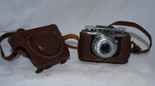 Vtg Bolsey Model B Range Finder 35mm Camera with 44mm Wollensak Lens  Case