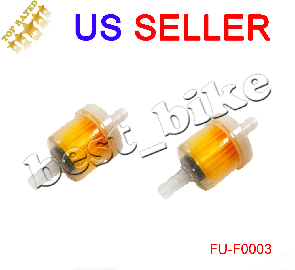 2pcs Inline Fuel Filter 50cc 49cc 66cc 80cc Gas Motorized Bicycle