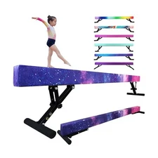 Adjustable Balance Beam for Kids - 8FT gymnasitcs Beam - high and Lower Floor...