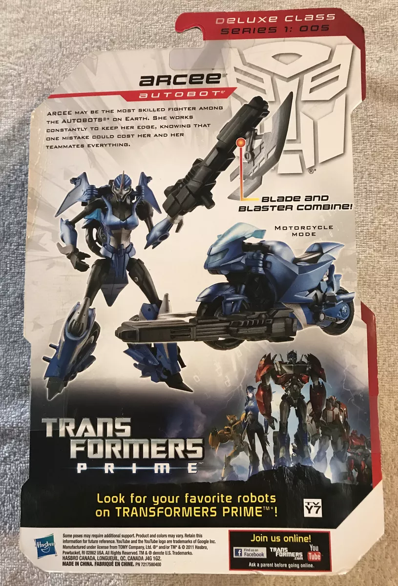 Deluxe Class Arcee (Transformers, Prime, Autobot)   -  Collector's Guide Toy Info