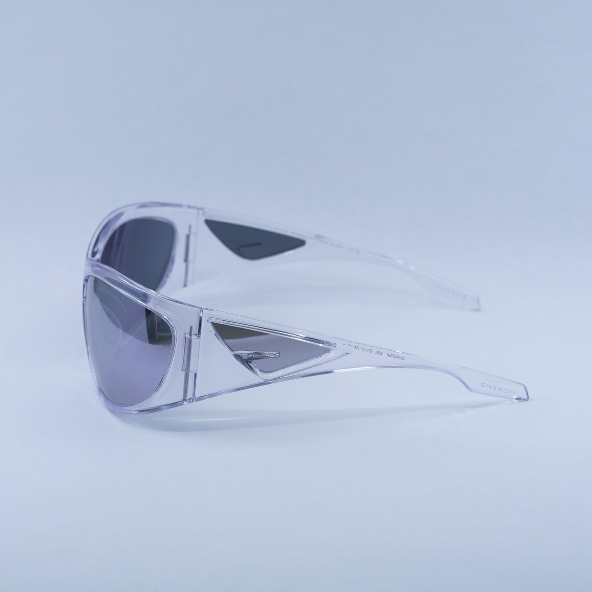NEW GV40051I 26C GIVENCHY SUNGLASSES TRANSPARENT GREY UNISEX EYEWEAR GIVENCHY GV40051I 26C Transparent/Grey with Silver Mirror main image 4