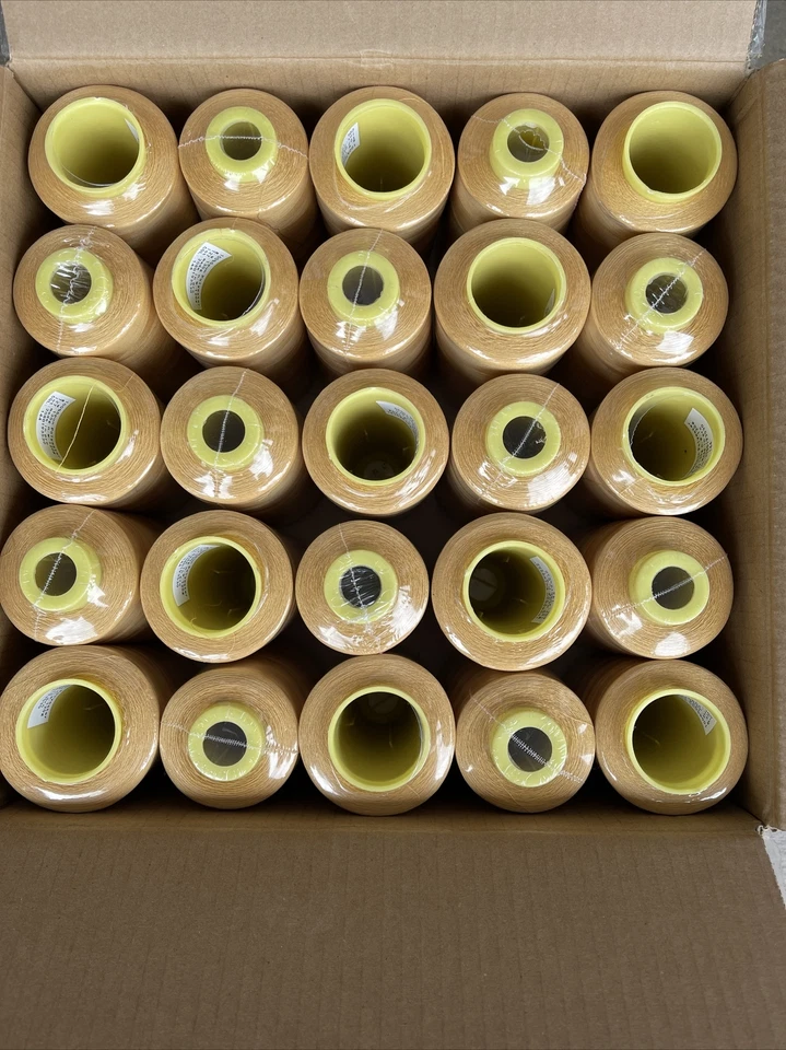 50 Spools BLONDE GOLD Color Serger Sewing Machine Threads T27 S2 100% Polyester - Image 2 of 4