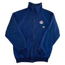 Helly Hansen Fleece Jacket 90s Retro Sailing Pockets Blue Mens Medium