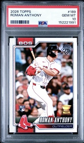 Roman Anthony RC 2026 Topps #189 PSA 10 Gem Mint Read