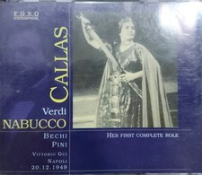 Verdi: Nabucco 2 CD Set Maria Callas first complete role Naples 1949 Gui
