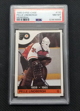1985-86 O-PEE-CHEE hockey #110 Pelle Lindbergh PSA 8