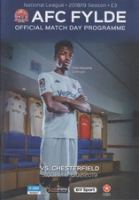 AFC Fylde v Chesterfield programme, 2018-19