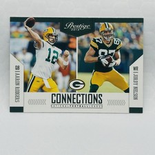 Aaron Rodgers & Jordy Nelson 2012 Prestige Connections Insert Green Bay Packers