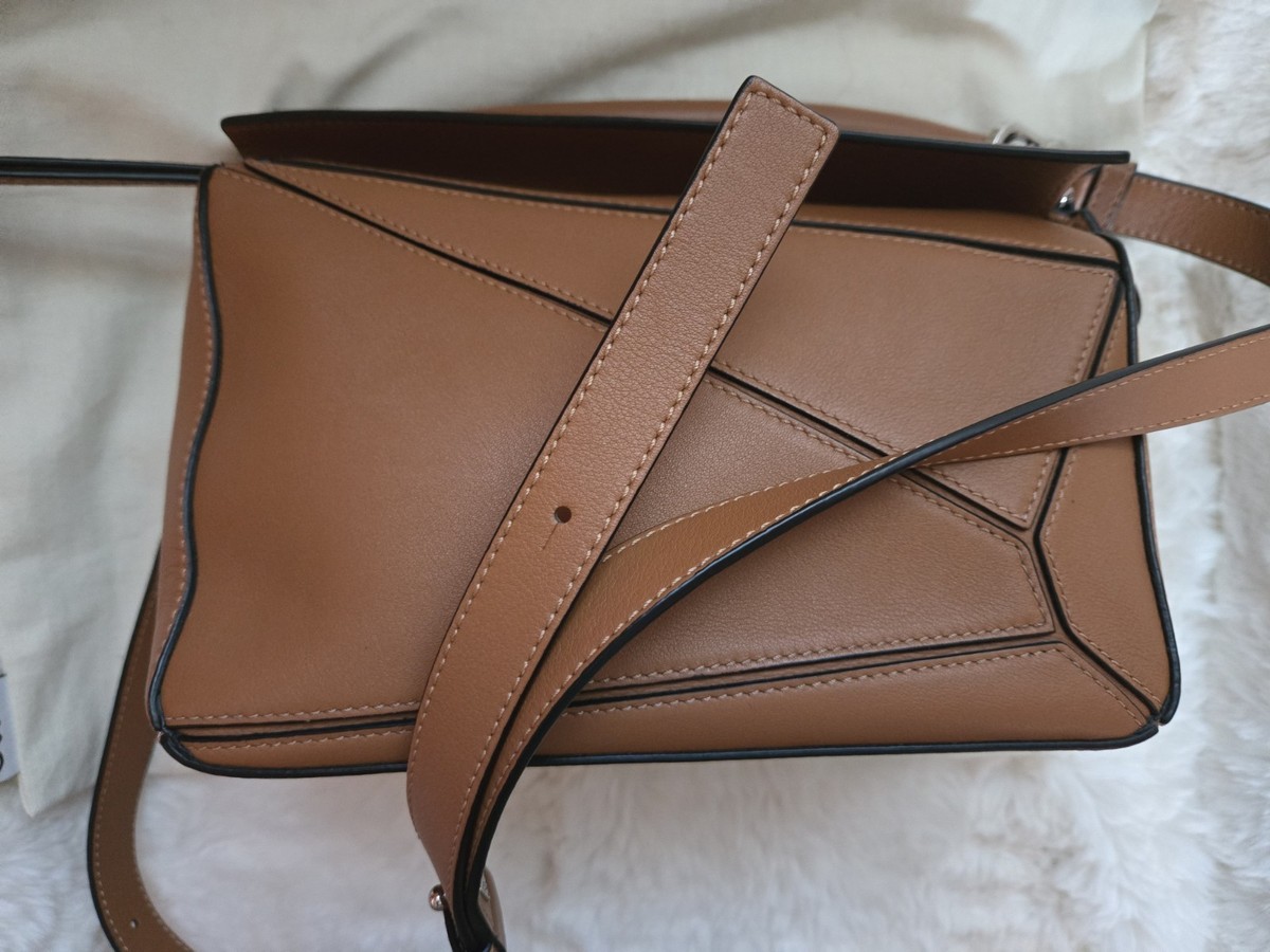 Loewe Spain Small Puzzle Satchel Top Handle Crossbody Strap