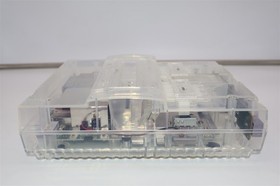 Super Nintendo SNES Console-Custom Clear Shell Bundle With Super Mario World