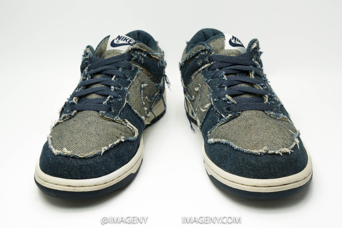 NIKE DUNK LOW 2006 USED SIZE 8.5 DENIM WHITE GOLD304714-441 | eBay
