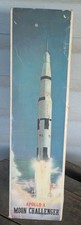 Vintage Apollo X Moon Challenger Battery Operated Rocket In Box