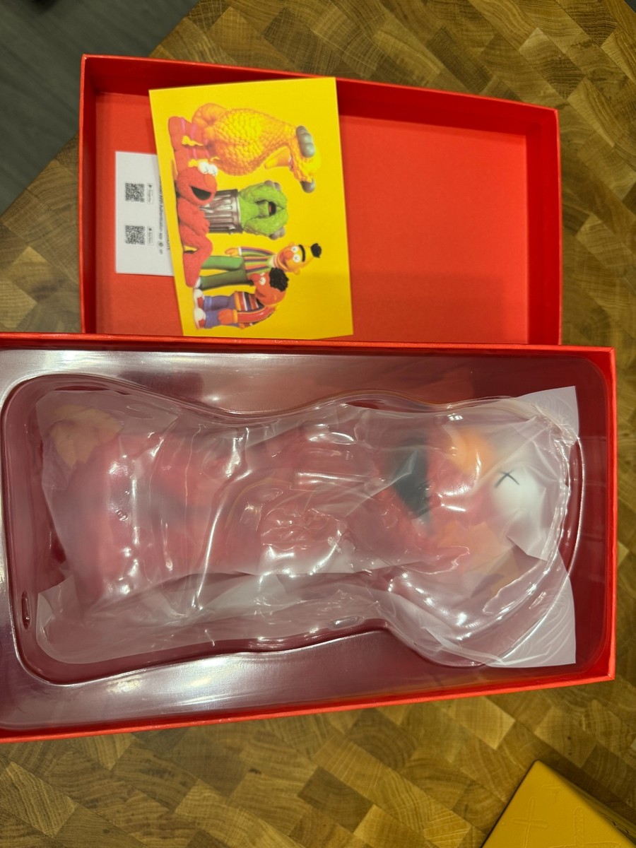 KAWS X Sesame Street Elmo vinyl limited edition figure brand new