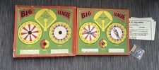 Vintage 1940 Big League Base Ball Board Game Complete Baseball Box Pins Spinners