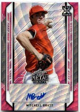2021 Leaf Metal Draft #BA-MB2 Mitchell Bratt Pink Wave Auto #10/10