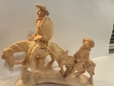 Don Quijote Statue and Horse Statue Sculpture Figurine Made In Italy,9” Tall