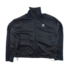 Adidas Originals Firebird Damen L Schwarz Cropped Vintage Sweatjacke Retro