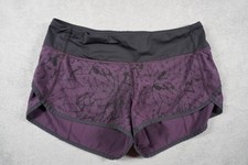 Lululemon Speed Up Short Size 6 Purple Geometric Low-Rise Lined 2.5" Inseam