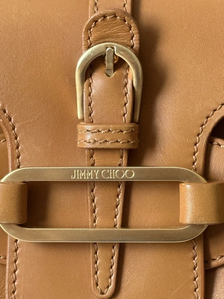 Bolso de hombro pequeño de cuero tostado Jimmy Choo Tulita Foto 4 de 4