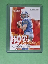 MATTHEW STAFFORD 2009 Score Scorecard Hot Rookie #19 /499 Lions Rams RC SP