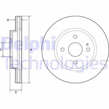 2x DELPHI Bremsscheiben Vorne für MAZDA 2 Schrägheck (DL, DJ) MX-5 IV (ND)