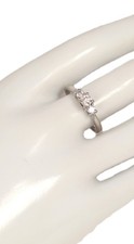 14K White Gold Diamond Ring, Size 8-3/4