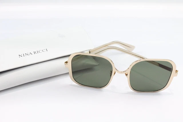 31 Nina Ricci SNR 399 Gold Tone Sunglasees w/ Case