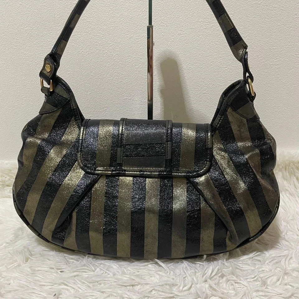 Vintage Vivienne Westwood Shoulder Hand bag Soho Glitter Gold Y2K Buckle Hobo - Image 3 of 4