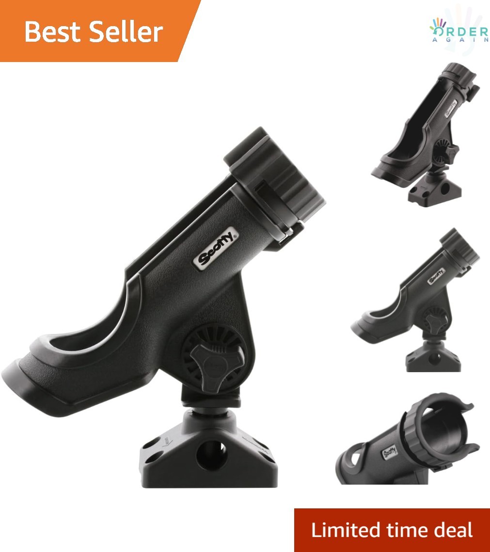Powerlock Rod Holder Synthetic Black Adjustable Deck Side Mo