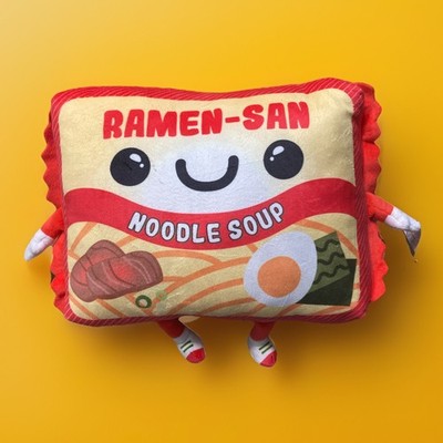 Fiesta Red Ramen-San Noodle Soup Plush Pillow Ramen Noodles 10 x 13 inch new