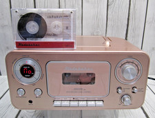 Studebaker Stereo CD Player Cassette AM/FM Radio Bluetooth Rose Gold w/ Cassette