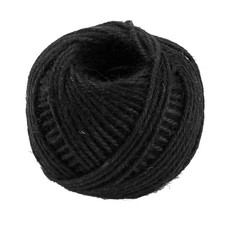 Jute Burlap Ribbon Twine Rope Cord String Pack Roll Black 2mm Dia 50m