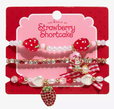 Strawberry Shortcake Bracelet Set Of 3 NEW ON CARD