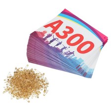 Running Bib Number 7x6 Inch, 1-300 Shadow Waterproof Competitor Number