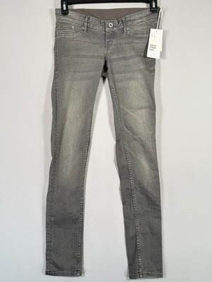 NWT H&M Maternity Gray Jeans US 4 28x30 EUR 36 Skinny Mama High Bib Stretch