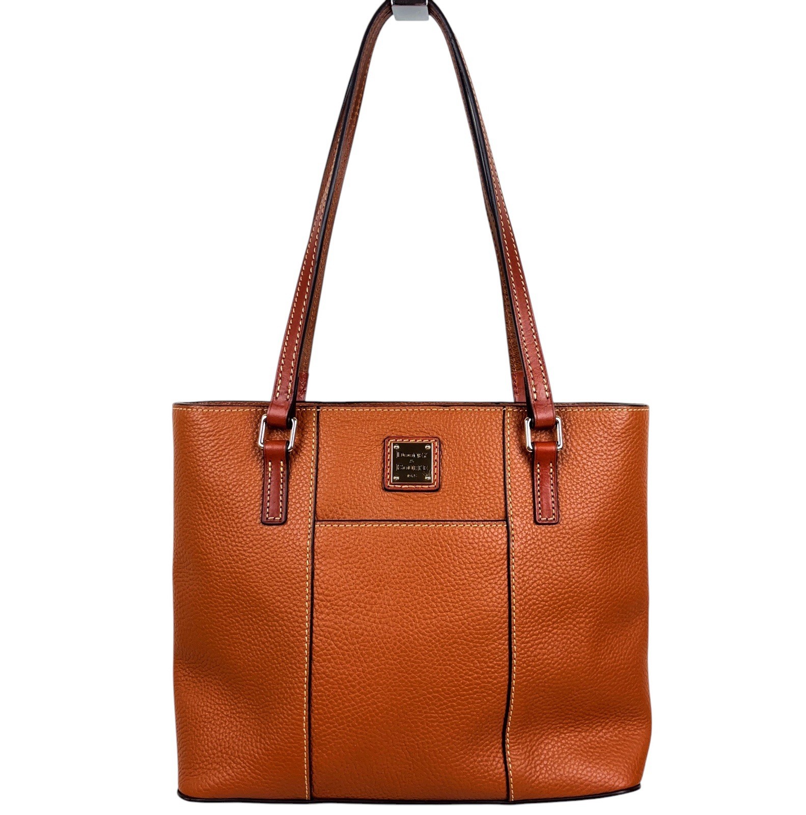 Dooney & Bourke Small Lexington Pebble Grain Leather Shoulder Tote Bag in Tan Brown