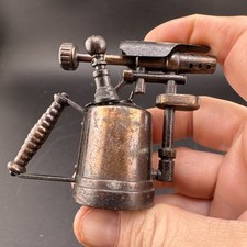 Vtg Metal Die Cast Miniature Blowtorch Pencil Sharpener Play BLOW TORCH 📦