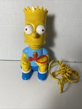 Vintage 1990 Bart Simpson Corded Telephone Columbia Bart-1 Untested